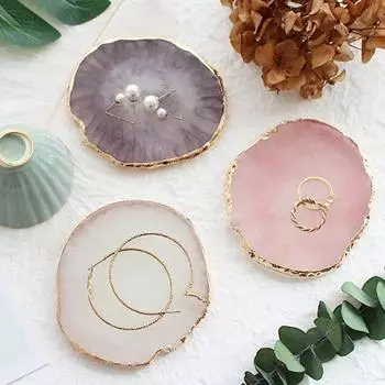 Изысканное практичное кольцо для хранения украшений, лоток для органайзера для ювелирных изделий, прозрачный реквизит для съемки, домашние маленькие украшения