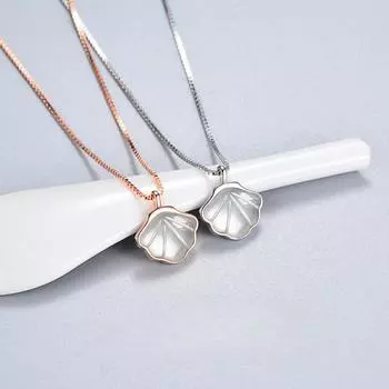 Изысканное простое ожерелье из серебряной ракушки для женщин, модный персонализированный ежедневный аксессуар, ювелирные изделия для вечеринок, подарки на день рождения розового золота