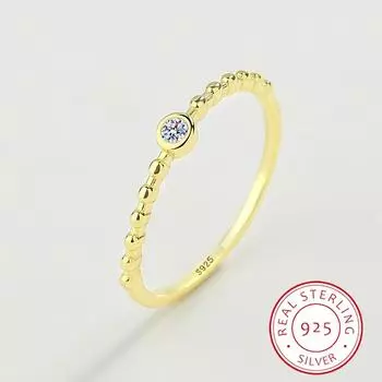 Изысканное серебряное кольцо S925 для женщин, золотое кольцо с бриллиантом и цирконом, обручальное кольцо, подарок на день Святого Валентина, оптовая продажа ювелирных изделий 6 золотой