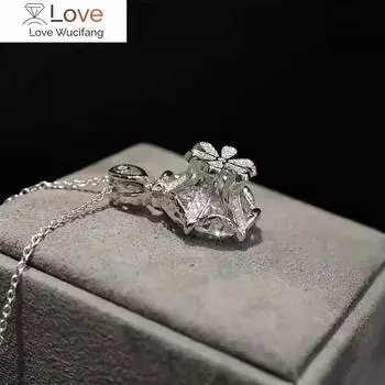 Изысканное стильное ожерелье с цветочным кулоном для женской свадебной церемонии, ювелирные изделия с блестящими кристаллами, элегантный женский подарок на помолвку 42cm 5cm