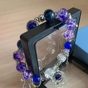 Изысканное украшение для браслета, фиолетовый браслет, браслет с подвеской One Size