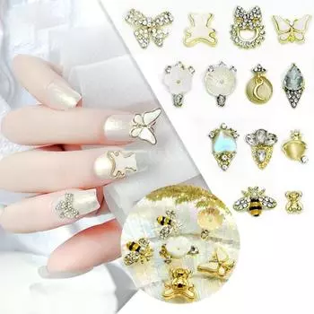 Изысканное украшение для ногтей, глянцевый аксессуар для ногтей, маникюр своими руками M