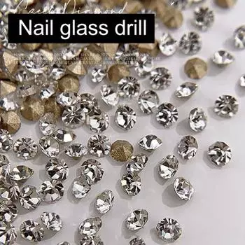 Изысканное украшение для ногтей с заостренным основанием из стекла своими руками B