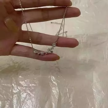 Изысканное Звездное Цирконовое Металлическое Ожерелье Женское Очарование Милое Прекрасное Легкое Роскошное A5