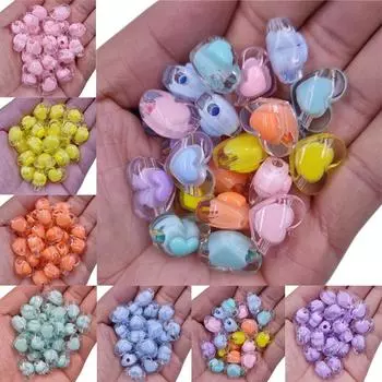 Изысканные 10 шт. 13*17 мм для изготовления ювелирных изделий в форме сердца, прозрачные свободные бусины, оптовая продажа, яркие цвета, ожерелье, браслет, рукоделие, ручные аксессуары синий