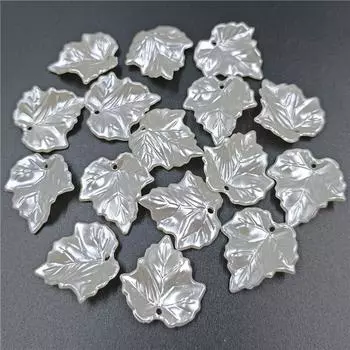 Изысканные 20 шт., поделки ручной работы, свободные бусины, ювелирные изделия, аксессуары для одежды для DIY, украшения для белых волос, листообразные бусины из АБС-пластика с жемчугом, ручные аксессуары 2