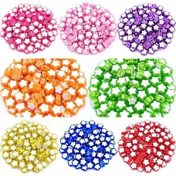 Изысканные акриловые бусины, ювелирные изделия, поделки, форма цветка, бусины-разделители, глиняные бусины, ювелирные изделия, 30 шт./лот, 10 мм, ручные аксессуары разноцветный
