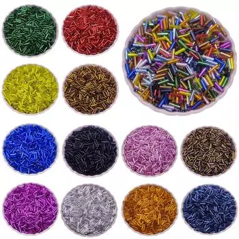 Изысканные акриловые глянцевые ювелирные изделия, 200 шт., 2*7 мм, стеклянная трубка, свободные бусины, ожерелье, браслет, ремесло, сделай сам, красочные оптовые ручные аксессуары зелёный