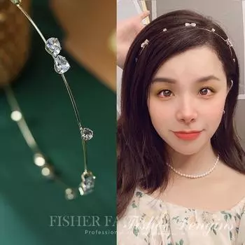 Изысканные элегантные ободки для волос с цветочным принтом и жемчугом, обручи для волос для женщин и девочек, аксессуары для волос, головные уборы wide 12 cm