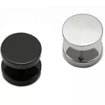 Изысканные антикоррозийные мужские серьги-гвоздики в стиле панк-готики со штангой 4mm серебряный