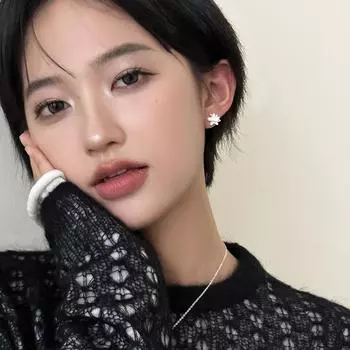 Изысканные асимметричные серьги-гвоздики с супер блестящими звездами и цирконами, женские модные серьги-иглы из серебра в стиле ретро 925 silver needle