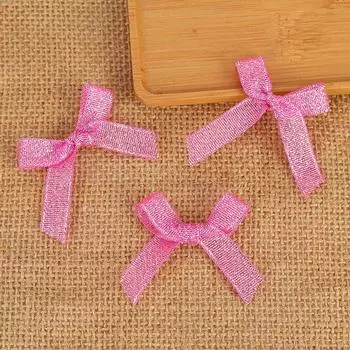 Изысканные аксессуары для одежды, лук своими руками с бантом, прочные аксессуары из полиэстеровой тесьмы pink * 3.5 * 4.5cm