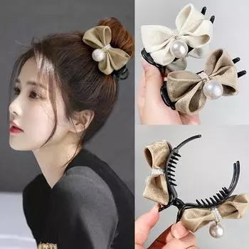 Изысканные аксессуары для волос в виде банта: Элегантная большая заколка для волос для женщин