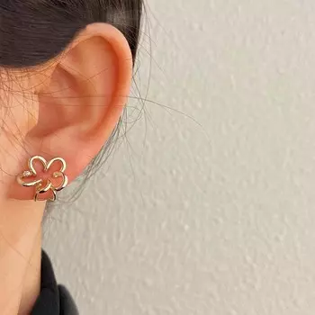 Изысканные ажурные цветочные серьги-клипсы простые безушные серьги-клипсы ювелирные изделия женские модные ювелирные аксессуары как