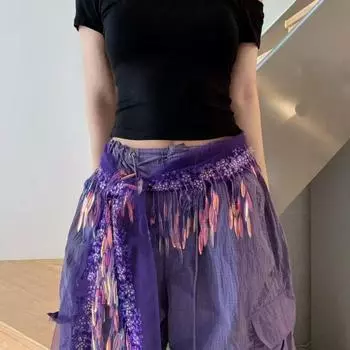 Изысканные блестки кисточки поясная цепочка для женщин девочек танец живота блестки поясная цепочка костюмы шарф бедра танцовщица юбка