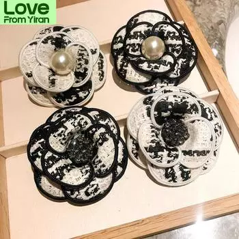 Изысканные броши-булавки в виде жемчуга Камелия для женщин, винтажные элегантные свадебные корсажи для женской одежды, пальто, броши-булавки, значки