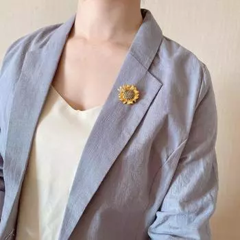 Изысканные броши в виде подсолнуха, пчелы, для женщин, брошь-булавка в виде цветка маргаритки, украшения для одежды, аксессуары