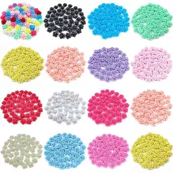 Изысканные бусины ярких цветов розы, бусины для ручной работы, модные 20 шт., многоцветные свободные бусины, бусины «сделай сам», материал ручной работы, ручные аксессуары фиолетовый