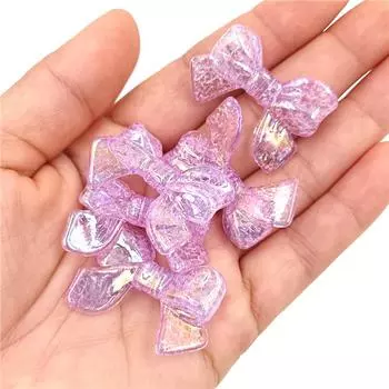 Изысканные бусины Яркое ожерелье с эффектом расколов Креативные 5 шт. Подвески с бантом DIY Ювелирные аксессуары Мода для изготовления браслетов Аксессуары жёлтый