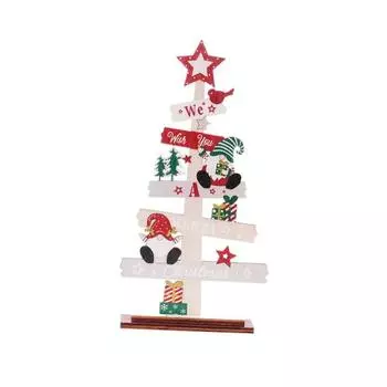 Изысканные деревянные украшения с текстовым принтом, экологически чистые рождественские украшения A