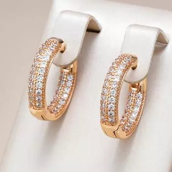 Изысканные двухслойные серьги-кольца золотого цвета для женщин и девочек, классические серьги с цирконием для помолвки, ювелирные изделия для вечеринок, подарки белый/золотой