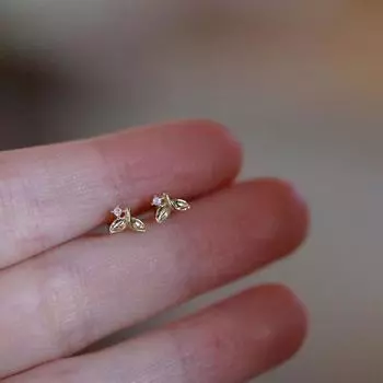 Изысканные и компактные серьги-гвоздики «Хвост русалки», препятствующие отсоединению, для женского темпераментного новогоднего стиля