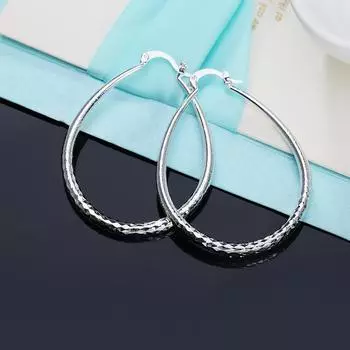 Изысканные и креативные большие серьги-кольца для женщин, вечерние, свадебные, женские роскошные ювелирные изделия, праздничные подарки серебряный