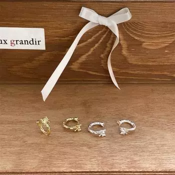 Изысканные и милые серьги-бантики, женские простые модные серьги высокого класса с серебряной иглой, простые кольца с пряжкой, весенние новые серьги 925 silver needle