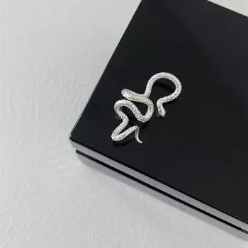 Изысканные и уникальные змеевидные клипсы для ушей, женские нишевые высококачественные серьги, холодные клипсы для ушей, легкая роскошь и мода, серьги A pair of copper