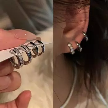 Изысканные и универсальные серьги из циркония, легкие роскошные круглые серьги для женщин