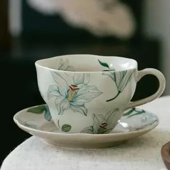 Изысканные керамические кофейные чашки в китайском стиле, легкие, роскошные, для ресторана, послеобеденный чайный сервиз, домашний завтрак, чашка для йогурта, офисная чашка для воды