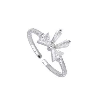 Изысканные кольца-бантики из сплава, открытые, ювелирные украшения для дам, регулируемый дизайн, идеально подходят для повседневной носки и особых случаев