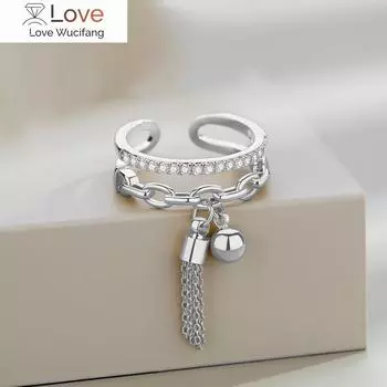 Изысканные кольца с кисточками для женщин, элегантные вечерние украшения, регулируемый размер Resizable