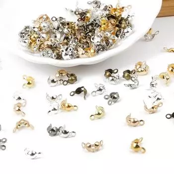 Изысканные компоненты шариковой цепи «сделай сам», высокое качество, популярные фитинги, 4*7 мм, соединительные бусины, застежка, 100 шт./упак., Calotte, ручные аксессуары для изготовления ювелирных изделий золотистый