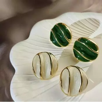 Изысканные круглые серьги-гвоздики, модные простые металлические серьги для женщин, модный дизайн, ювелирные изделия, бижутерия, аксессуары, индивидуальный подарок