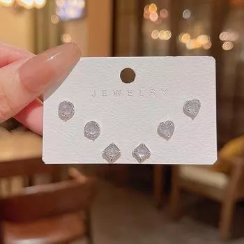 Изысканные квадратные серьги из серебра 925 пробы с цирконием — модный корейский дизайн для женщин E5569 серебряный