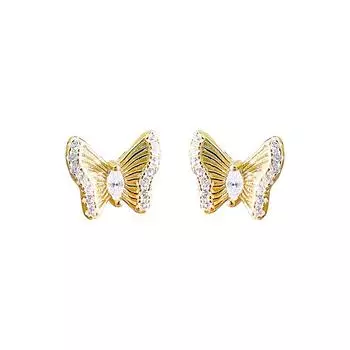 Изысканные маленькие и свежие серьги-бабочки с винтами для женщин, легкие роскошные новые серьги высокого класса