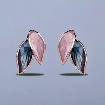 Изысканные маленькие серьги для женщин, серьги в форме листа, модные серьги в форме листа, ювелирные изделия ручной работы с эмалью, подарки для вечеринок, женские украшения разноцветный