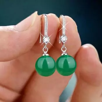 Изысканные модные серьги-капли серебряного цвета с искусственным жемчугом для женщин, элегантные блестящие круглые серьги-гвоздики с искусственным жемчугом 5