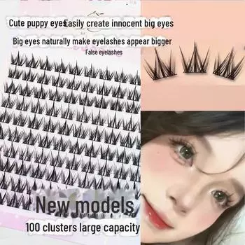 Изысканные натуральные накладные ресницы большого объема для женщин — симпатичные, сегментированные и простые в использовании 10 rows