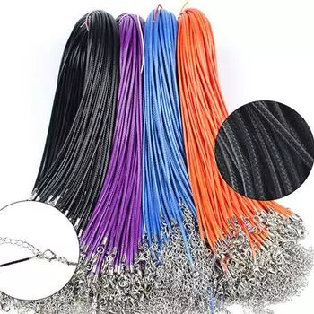 Изысканные очки на цепочке 10 шт. Аксессуары из искусственной кожи Вощеное ожерелье Изготовление браслетов Застежка-карабин Шнур Уникальный 10Pcs