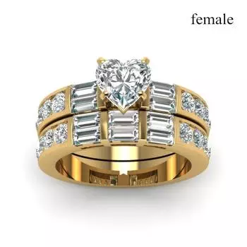 Изысканные парные кольца для женщин, комплект колец с сердечками и стразами из циркония, модное мужское кольцо из нержавеющей стали, модные украшения для влюбленных 13