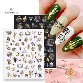 Изысканные переводные наклейки. Украшения для ногтей. Легко приклеиваются. Долговечны. A