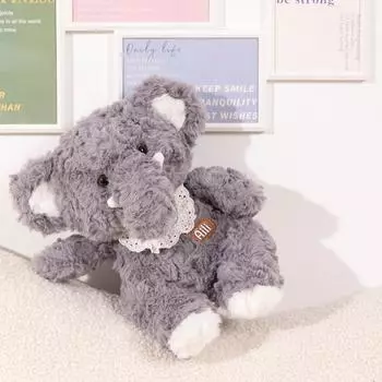 Изысканные плюшевые игрушки в виде слона, мягкая игрушка в виде слона, подарок на день рождения, милая кукла-слон, детская игрушка, изысканная упаковка 23cm серый