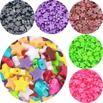 Изысканные подвески для изготовления ювелирных изделий, акрил «сделай сам», 11 мм, модные звезды, браслет, ожерелье, аксессуары, разноцветные, 50 шт., ручные аксессуары синий