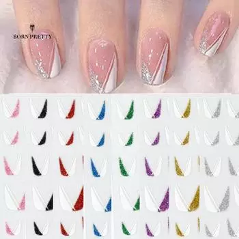 Изысканные полоски для ногтей, наклейки с украшениями для ногтей, легко приклеиваются к бумажным изображениям, печатаются фиолетовый