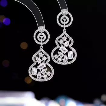 Изысканные полые серьги-подвески в форме тыквы, женские серьги-игл из серебра 925 пробы, стильные, в стиле ретро, универсальные серьги