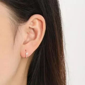 Изысканные простые серьги из циркония, инкрустированные бриллиантами, серьги в форме четырехлистного клевера из розового золота