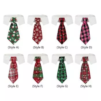 Изысканные рождественские банты для собак, моющиеся мягкие ошейники для собак, праздничная атмосфера, декор Style A