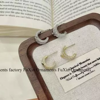 «Изысканные серьги-бабочки из циркона»: Милый, первоклассный дизайн с уникальной, универсальной индивидуальностью». Double Zircon Butterfly Earrings серебряный